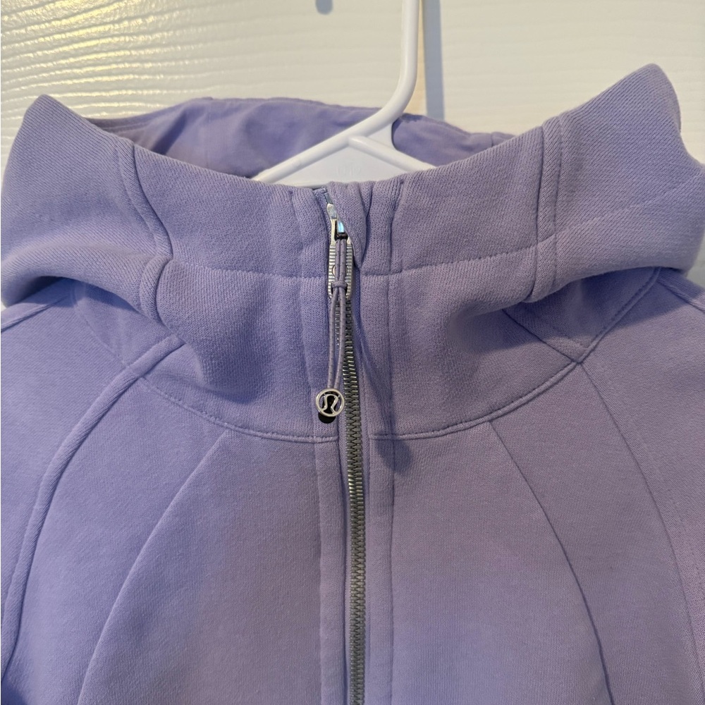 Lululemon athletica Scuba Full Zip Cropped Hoodie Size 6 in Dark Lavender - Picture 7 of 11